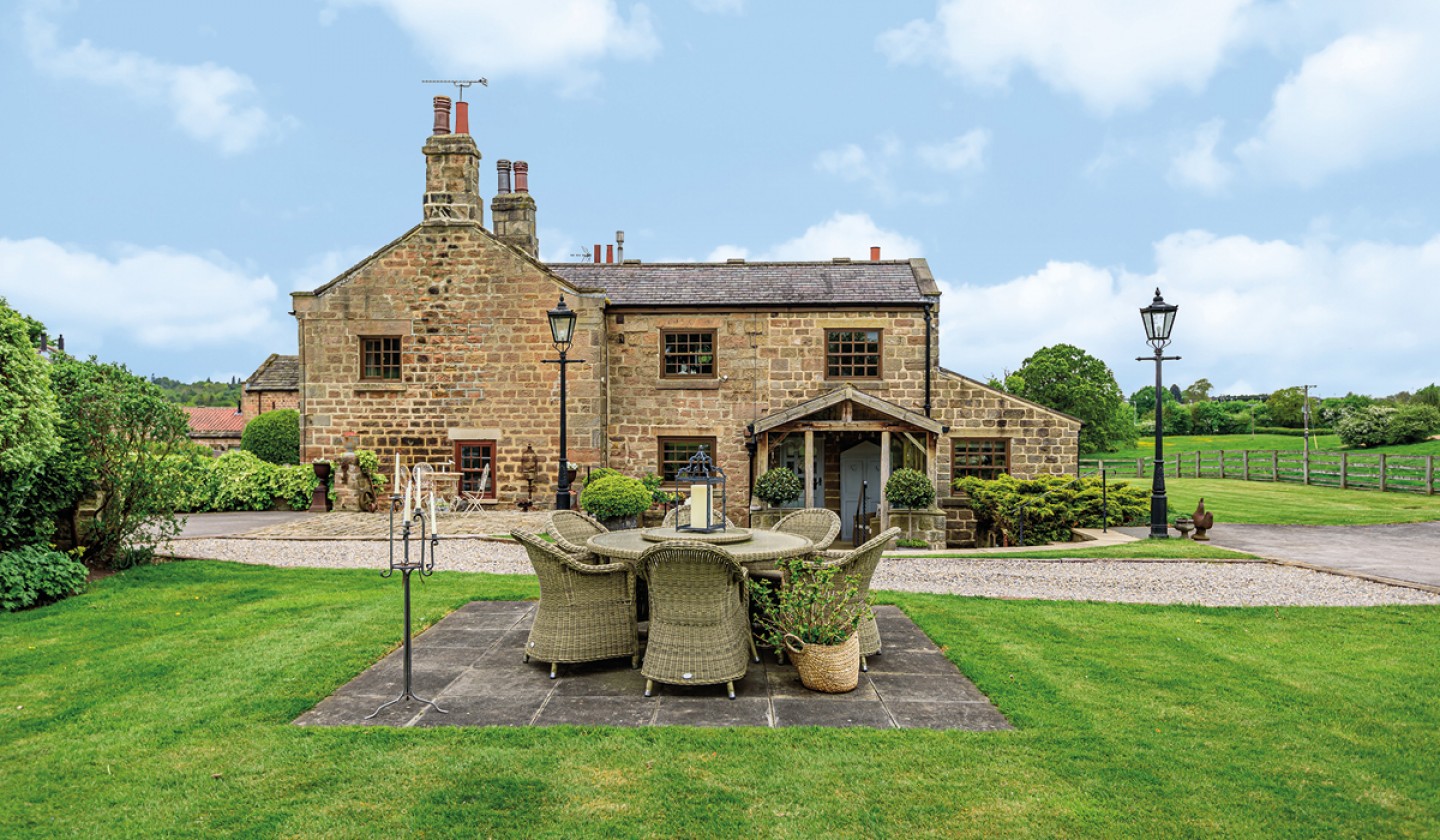 external shot of house and garden